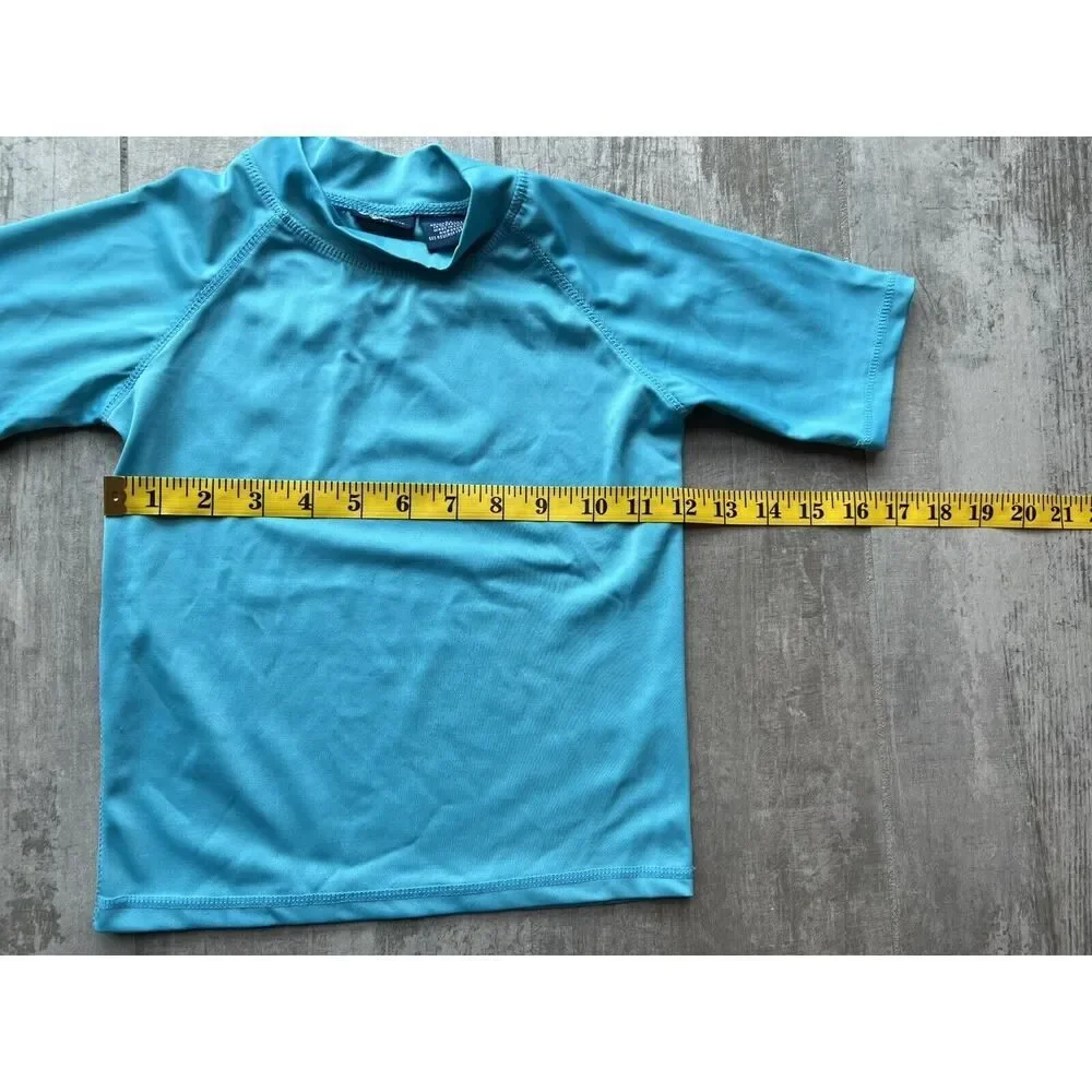 Kanu Surf Toddler Boys Short Sleeve UPF 50+ Rash Guard Swim Shirt Mock Neck 5T